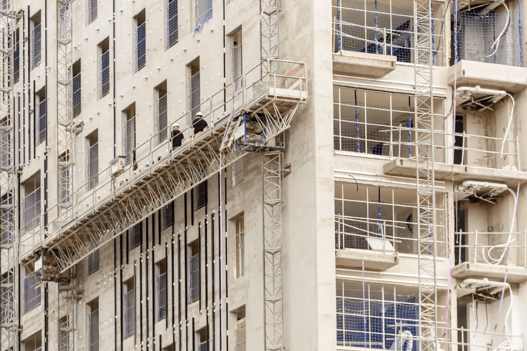 High-rise facade preparation